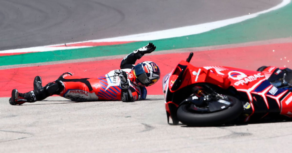 Déclenchement airbag Johann Zarco Moto GP