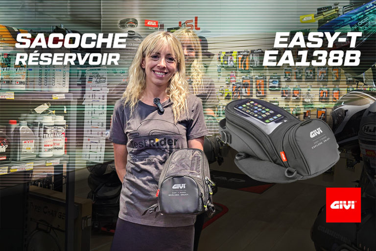 Test de la sacoche réservoir EA138B de GIVI — l’avis de Virginie de Maxxess Perpignan