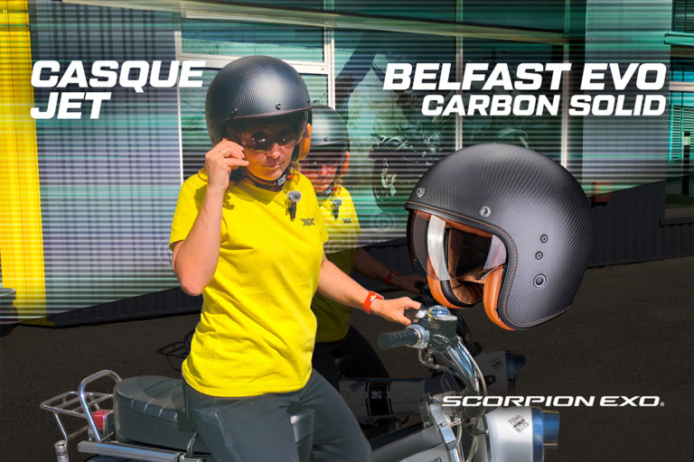 Test du casque jet BELFAST EVO CARBON de SCORPION — l’avis de Lætitia de Maxxess Salaise
