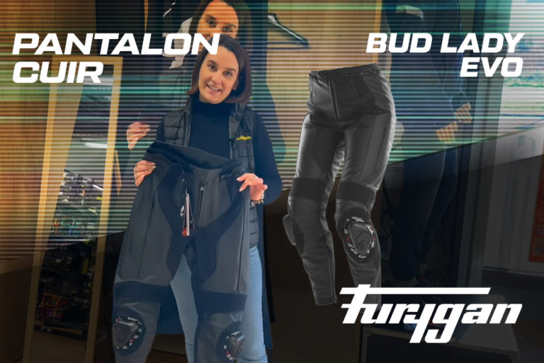 Test du pantalon cuir Bud Evo Lady de Furygan par Lucie de Maxxess Saint-Lô