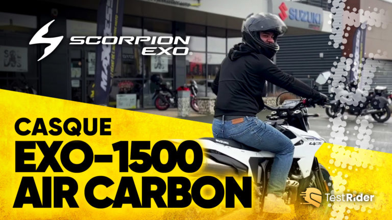 Test du casque EXO-1500 air Carbon de Scorpion par Jeremy de Maxxess La Rochelle
