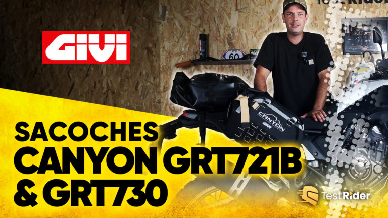 Test des sacoches de selle et cargo CANYON GRT721B et GRT730 de Givi par Sébastien de Maxxess France